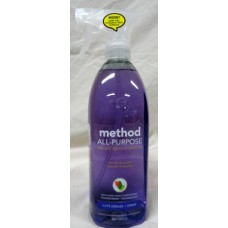 Cleaner - Method Brand - All Purpose - French Lavender Scent - All Natural Ingredients / 1 x 828 ml Sprayer Bottle  